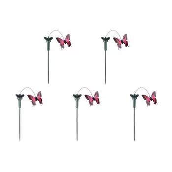 Solar Power Flying Wobble Fluttering Butterfly Garden Stake Ornament Lawn Decor