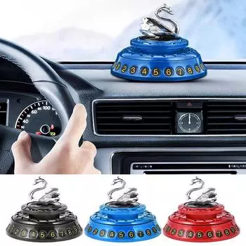 Ароматерапия в виде лебедя на приборной панели автомобиля на солнечных батареях. Ароматерапия. Украшение. Ароматерапия на солнечной батарее. Номер телефона для парковки. красный