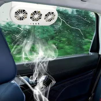 Solar Powered Car Exhaust Fan USB Car Exhaust Fan Exhaust Fan For Car Trucks RV Durable White USB