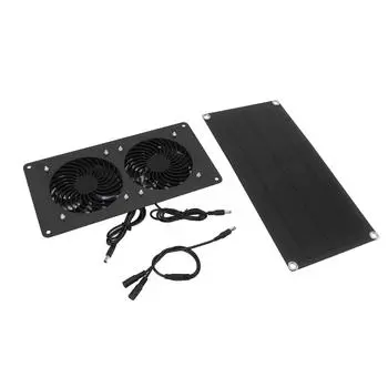 Solar Powered Exhaust Fan Professional 10W High Efficiency Double Fans Solar Ventilation Fan for
