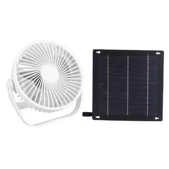 Solar Powered Fan Solar Panel Exhaust Fan Kit for Cooling Dog House Pet House Greenhouse Plant 4W 5V