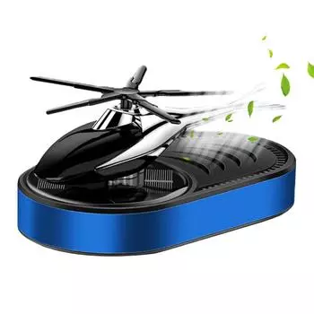 Вертолет на солнечной энергии Освежитель воздуха для автомобиля Долговечные ароматизаторы Диффузоры Украшение для автомобиля Украшение для авто синий