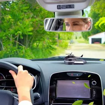 Solar Powered Rotation Helicopter Solar Aromatherapy Car Air Freshener Fragrance Auto Aroma Diffuser чёрный