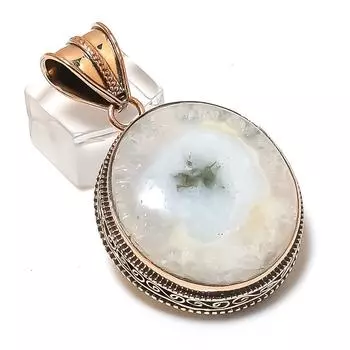 Solar Quartz Handmade Copper Jewelry Pendant 2.09 d5D43