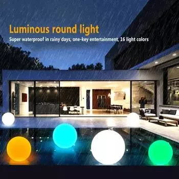 Solar Rechargeable LED Ball Light Color Changing Solar Ground Lamp IP67 Waterproof Outdoor Garden Light for Bar Yard Patio Path ball light