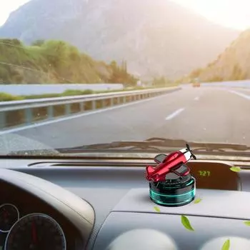 Solar Rotating Airplane Aromatherapy Car Air Freshener Aromatherapy Machine Car Aromatherapy Aircraft синий