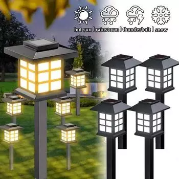 Solar Sidewalk Lawn Light IP65 Waterproof Outdoor Solar Lights For Garden/Landscape/Patio/Patio/Driveway/Sidewalk Lighting 2Pcs белый