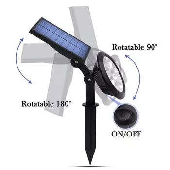 Solar Spotlights Upgraded Solar Garden Light Outdoor Waterproof 9 LED Landscape Lighting Solar Wall Light for Yard Driveway Lawn double light style