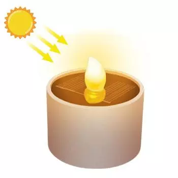 Solar Tealight Candles Waterproof Flickering LED Tea Lights Dusk To Dawn Flameless Solar Candles For Camping Home Bars Cafe Shop белый