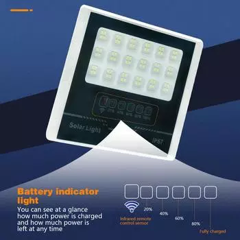 Solar wall Lights Outdoor Garden LED Refletor Garden Buildings Sunlight IP67 Waterproof Lamp Spotlight wall lamp 30W