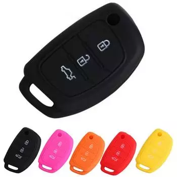 Solaris MISTRA Veloster SR IX35 Accent Elantra I30 Силиконовый чехол для смарт-пульта дистанционного ключа синий