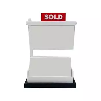 Sold Sign Desktops Card Display Stand Wood Name Card Organizer Business Card Rack Realtors