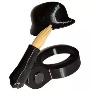 Солдатский салют Крышка от пивной бутылки Шлем Многоразовый Пыленепроницаемый Декоративный дизайн Зеленый для вечеринки, бара, ветеранов, энтузиастов 1 чёрный