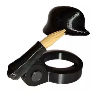 Солдатский салют Крышка от пивной бутылки Шлем Многоразовый Пыленепроницаемый Декоративный дизайн Зеленый для вечеринки, бара, ветеранов, энтузиастов 1 чёрный