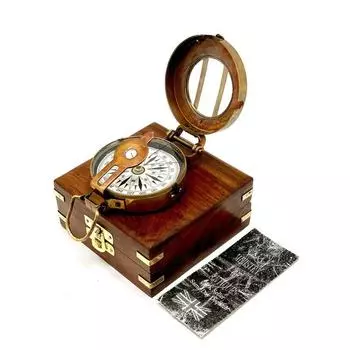 Солдатский военный компас для большого пальца, винтажный латунный, WW2 1940, навигационный, дизайн Второй мировой войны, военный компас