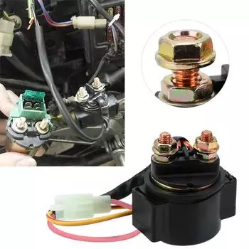 Solenoid 20W For GY6 50cc 125cc 150cc CG125,GY6-125 For Scooter ATV Karts 1Pcs 12V Motorcycle Starter Relay чёрный