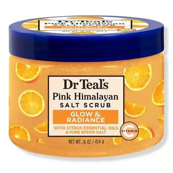 Солевой скраб Dr Teal s Glow Radiance с чистой английской солью и цитрусовыми, 16 унций