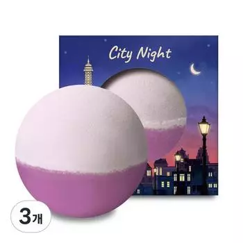 Солевые бомбочки для ванн Flu Love Night, большая городская ночь, 200 г, 3 штуки