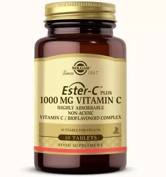 Solgar Ester C Plus, 1000 мг витамина C, 60 таблеток и Solgar Ester-c Plus, 500 мг, 50 травяных капсул