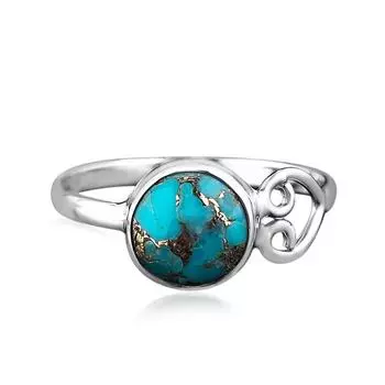 Solid 925 Sterling Silver Turquoise Gemstone Ring, Bohemian Ring, Gift For Her, Statement Ring, Silver Jewelry 6