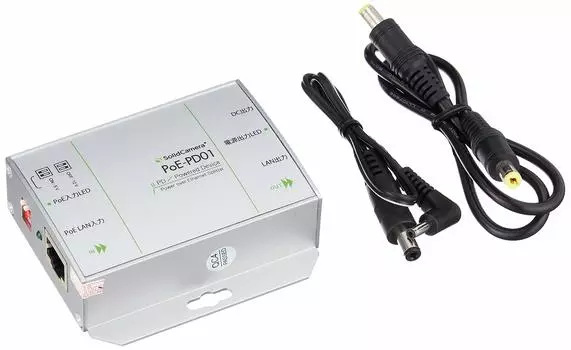Solid Camera compliant PoE splitter 5V/12V IEEE802.3af PoE-PD01