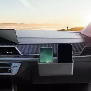 Solid Car Door Side Storage Box Adhesive Box For Wall Easy Installation Auto Small Item Organizer Box Auto Adhesive Coin Box чёрный