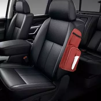 Solid Car Seat Side Tissue Storage Multifunctional Car Pocket Organizer Paper Towel Auto Seat Side Bag For Purse Cell Phone белый