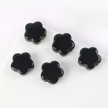 Solid Color Acrylic Five-Petal Flower Beads Loose Beads Diy Jewelry Accessories Handmade Creative Flower Bracelet Necklace Material 20 pieces
