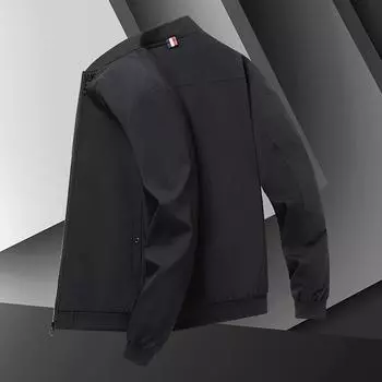 Однотонное осеннее пальто для мужчин с воротником-стойкой, тонкая куртка для мужчин в Корейском стиле, простая бейсбольная куртка для мужчин M