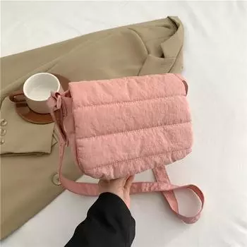 Solid Color Crossbody Bag for Women Casual Small Square Bag for Women чёрный