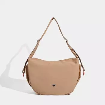 Solid Color Female Leisure Commuter Bag Large Capacity Sports Cycling Satchel Single Shoulder Large Female Student Female Bag чёрный