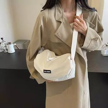 Однотонная плиссированная сумка женская сумка через плечо сумка через плечо чёрный