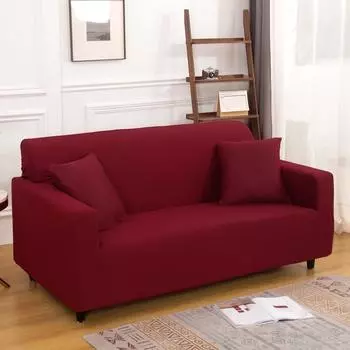Чехлы для диванов однотонного цвета для гостиной, эластичный чехол для дивана, чехол для углового дивана, защитный чехол для стула на 1/2/3/4 места 1pc 1-Seat 90-140cm