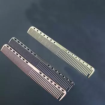 Solid Color Space Aluminum Anti-static Hairdressing Hair Cutting Comb Hairbrush