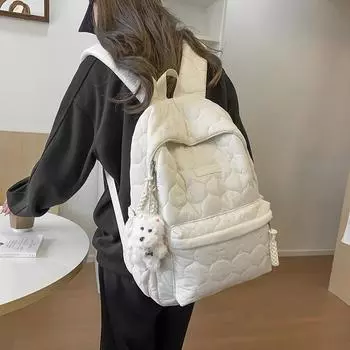 Однотонный школьный рюкзак для студента, женский, легкий, водонепроницаемый рюкзак чёрный