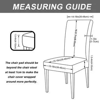 Solid Colors Chair Cover with Skirt Stretch Dining Room Chair Seat Slipcovers Removable Weddings Banquet Hotel Chairs Decor 1PC