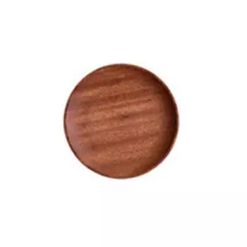 Solid Dried Fruit Tableware Wooden Tray Household Food Dish Serving Tray Snack Plate Wooden Plate Round 12cm