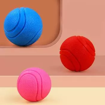Solid elastic ball toy training Teddy Golden Retriever Chewing Ball medium and large Dog Chewing resistant molar Pet Toy Ball 5cm синий