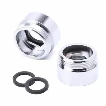 Solid Metal 2PCS Faucet Adapter Metal Male Thread Water Saving Adapter Water Purifier for Bathroom Hardware Adapter, (F18~M22)