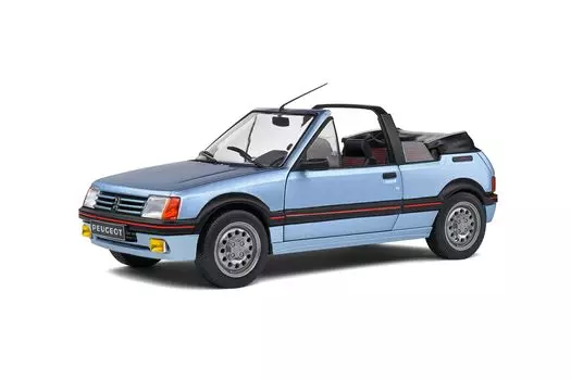 Solid Mini Car Peugeot 205 CTI Convertible 1989 Light 1/18 (Metallic Blue) [Item] синий