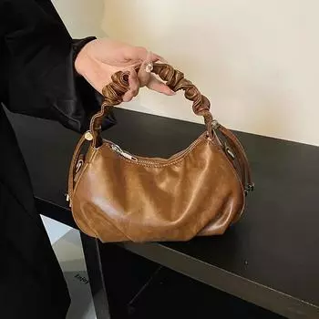 Сумка через плечо из цельного полиуретана с застежкой-молнией в стиле ретро для женщин высокого качества, модные и универсальные сумки через плечо