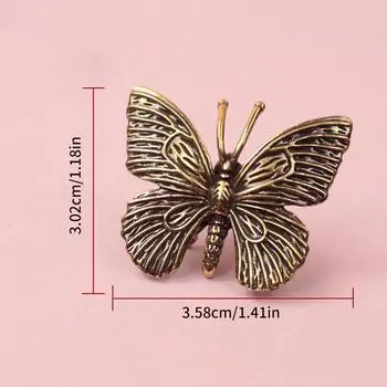 Solid Pure Brass Butterfly Figurines Miniatures Desktop Ornament Antique Copper Insect Statue Home Decoration Craft Accessories AVE медный