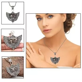 SOLID STERLING SILVER TURTELLA JASPER INCH PENDANT Jasper Turtella Silver