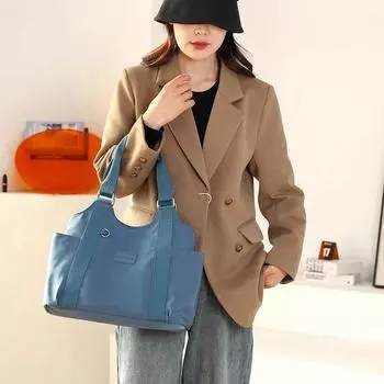 Solid stitching zipper ladies bags shoulder traveling crossbody bags for women nylon large capacity pocket