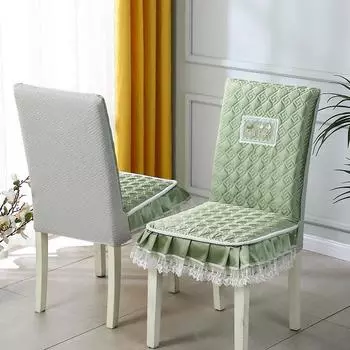 Solid Wood Chair Cover All-inclusive Dining Chair Cushion Stool Cover Chinese Dining Table Chair Cover Restaurant Dining Chair Cover One Size