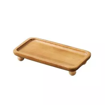 Solid Wood Kitchen Serving Tray Portable Serving Platter Tea Coffee Plate Table Decoration Style 2