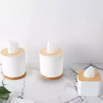 Solid Wood Napkin Holder Square Shape Wooden Plastic Tissue Box Case Home Kitchen Paper Holdler Storage Box Accessories