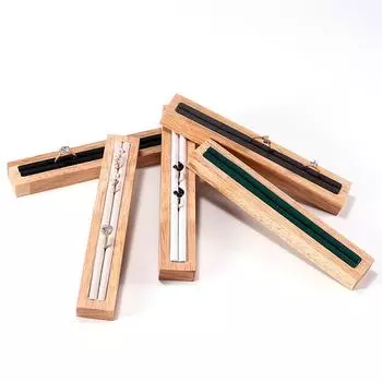 Solid Wood Ring Earrings Display Rack Wooden Tray Jewelry Display Plate Jewelry Storage Counter Jewelry Decoration Display Props бежевый
