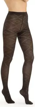 solidea compression design pantyhose BABYLON 70 denier brown L
