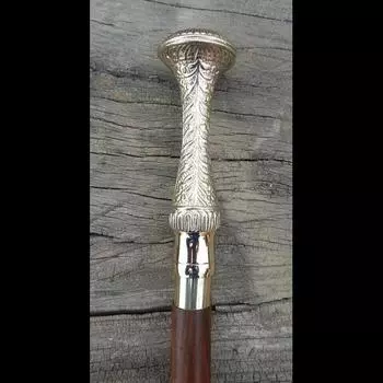 Солидная старая джентльменская трость с головой дерби, деревянная трость для ходьбы